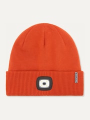 Sealskinz Orange Heydon Waterproof Cold Weather LED Roll Cuff Beanie - Image 1 of 2