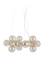 Pacific Gold Vecchio Glass Ball And Metal Ceiling Light Pendant - Image 2 of 2