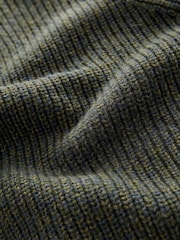 Khaki Green Regular Knitted Zip Neck Jumper - Image 7 of 7