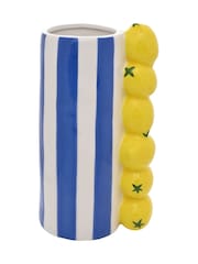 Widdop Blue Lemon Vase With Stripes - Image 1 of 3