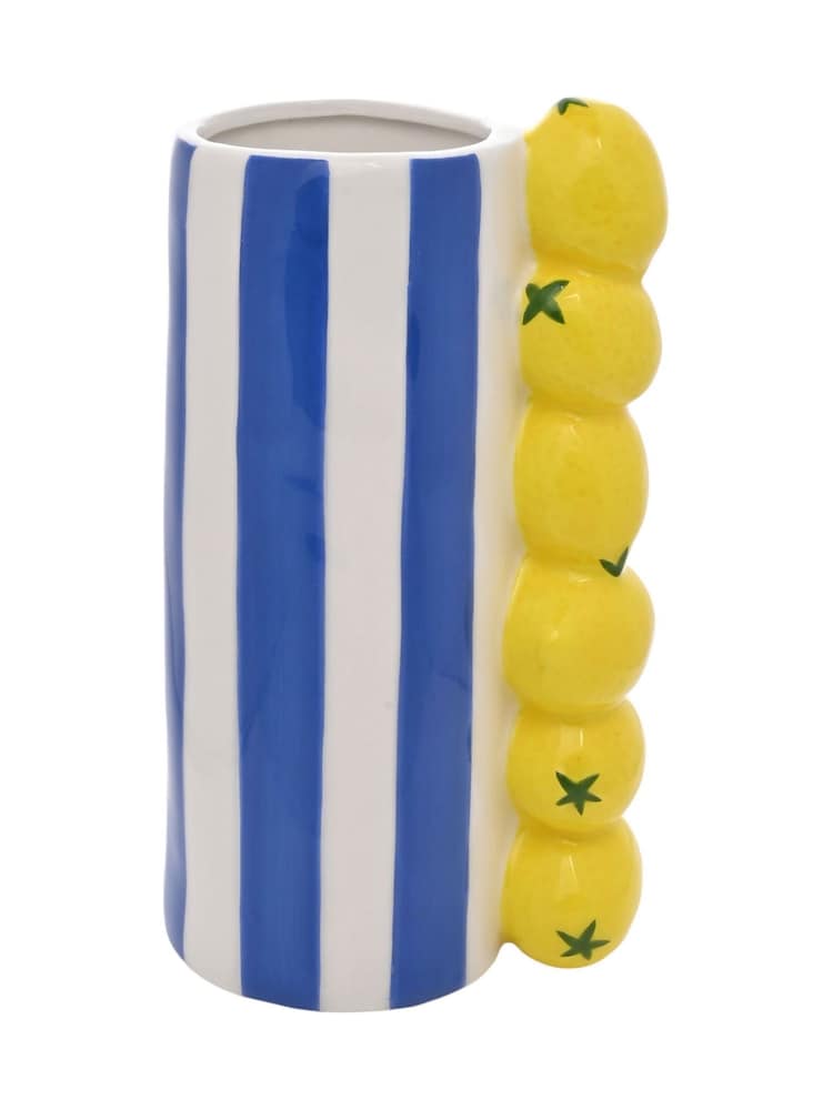 Widdop Blue Lemon Vase With Stripes - Image 1 of 3