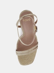 Novo Gold Wide Fit McKenna Strappy Heeled Sandals - Image 5 of 6