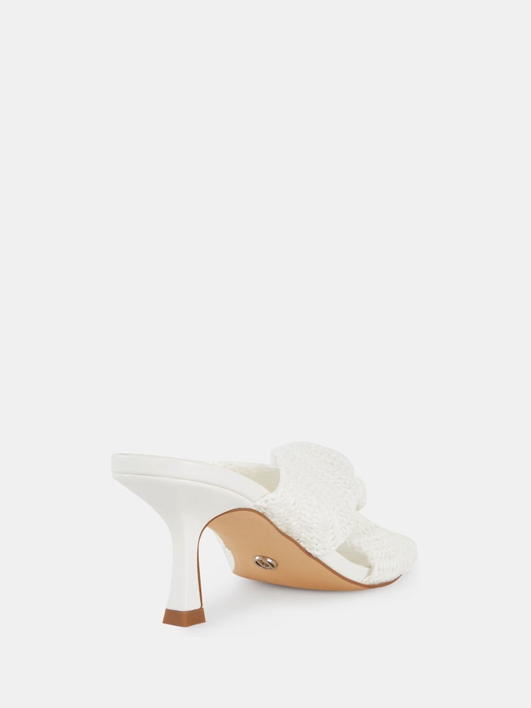 Novo White Urbinos Woven Low Heel Mules - Image 6 of 6 Novo White Urbinos Woven Low Heel Mules - Image 6 of 6
