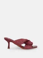 Novo Red Urbinos Woven Low Heel Mules - Image 2 of 6