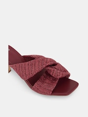 Novo Red Urbinos Woven Low Heel Mules - Image 4 of 6