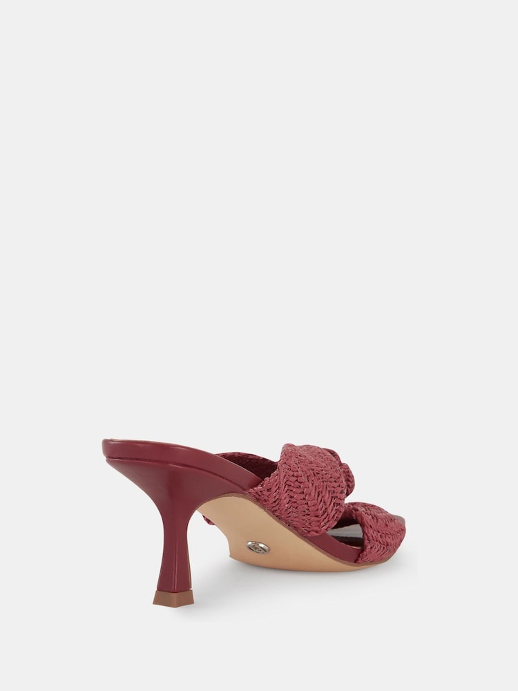 Novo Red Urbinos Woven Low Heel Mules - Image 6 of 6 Novo Red Urbinos Woven Low Heel Mules - Image 6 of 6