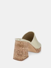 Novo Gold Futura Cork Block Heel Mules - Image 6 of 6