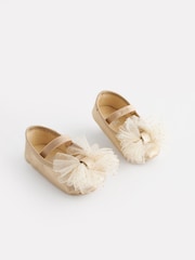 Gold Baby Bow Occasion Shoes (0-24mths) - Image 1 of 5