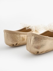 Gold Baby Bow Occasion Shoes (0-24mths) - Image 2 of 5