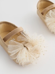 Gold Baby Bow Occasion Shoes (0-24mths) - Image 5 of 5