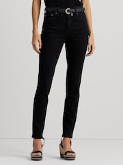 Lauren Ralph Lauren High Rise Skinny Ankle Stretch Denim Jeans - Image 1 of 10