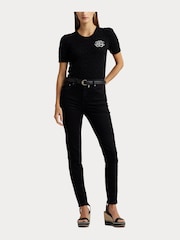 Lauren Ralph Lauren High Rise Skinny Ankle Stretch Denim Jeans - Image 7 of 10