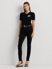 Lauren Ralph Lauren High Rise Skinny Ankle Stretch Denim Jeans - Image 8 of 10