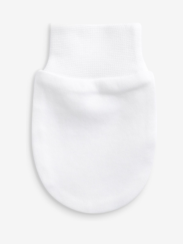 Weiß - Baby-Kratzhandschuhe aus 100 % Baumwolle im 3er-Pack - Bild 2 von 2 Weiß - Baby-Kratzhandschuhe aus 100 % Baumwolle im 3er-Pack - Bild 2 von 2
