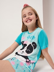 Harry Bear Blue Panda Animal 100% Cotton Pyjamas - Image 2 of 4
