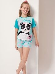 Harry Bear Blue Panda Animal 100% Cotton Pyjamas - Image 3 of 4