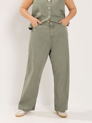Vert - Yours Curve Jean Ample rigide - Image 1 de 6