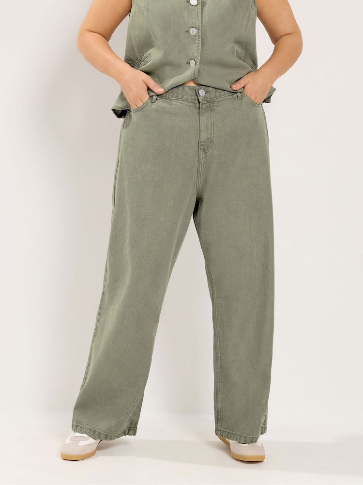 Vert - Yours Curve Jean Ample rigide - Image 1 de 6