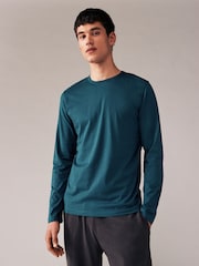 Rich Green/Blue/Orange/Grey Long Sleeve 100% Cotton T-Shirts 5 Pack - Image 10 of 11