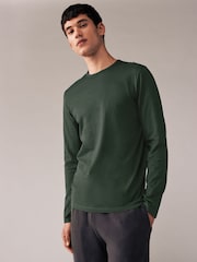 Rich Green/Blue/Orange/Grey Long Sleeve 100% Cotton T-Shirts 5 Pack - Image 11 of 11