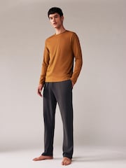 Rich Green/Blue/Orange/Grey Long Sleeve 100% Cotton T-Shirts 5 Pack - Image 7 of 11