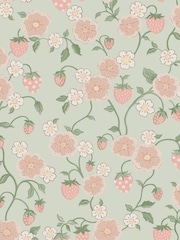 Cath Kidston Sage Strawberry 10M Wallpaper - Image 2 of 5
