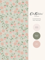 Cath Kidston Sage Strawberry 10M Wallpaper - Image 4 of 5