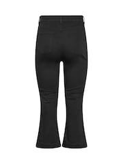 Yours Curve Black Pintuck Flared Denim Jeans - Image 6 of 6