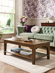 Laura Ashley Dark Chestnut Garrat Rectangular Coffee Table - Image 1 of 7