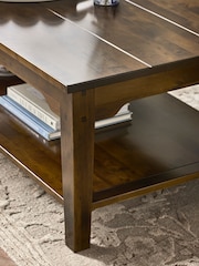 Laura Ashley Dark Chestnut Garrat Rectangular Coffee Table - Image 3 of 7