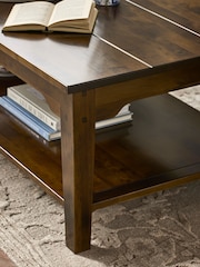 Laura Ashley Dark Chestnut Garrat Rectangular Coffee Table - Image 4 of 7