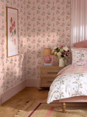 Cath Kidston Pink Flutter Bunches 10M Wallpaper - Image 1 of 5