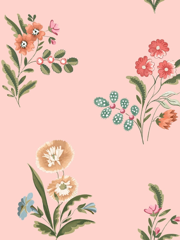 Cath Kidston Pink Flutter Bunches 10M Wallpaper - Image 2 of 5