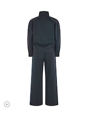 Bleu - PixieGirl Petite Satin Trim Wide Leg Trousers & Jacket Set - Image 7 sur 7