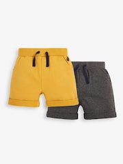 JoJo Maman Bébé Mustard 2-Pack Jogger Shorts - Image 1 of 3