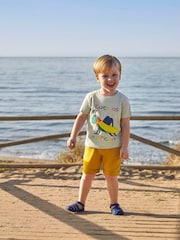 JoJo Maman Bébé Mustard 2-Pack Jogger Shorts - Image 2 of 3
