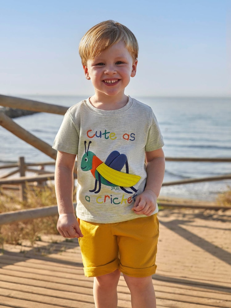 JoJo Maman Bébé Mustard 2-Pack Jogger Shorts - Image 3 of 3