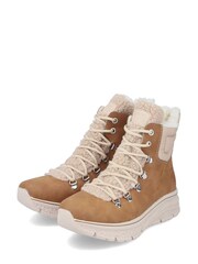 Rieker Womens Zipper Brown Shoes - Image 3 of 10