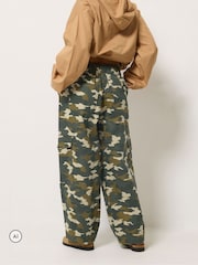 PixieGirl Petite Green Twill Camo Cargo Trousers - Image 3 of 6