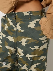 PixieGirl Petite Green Twill Camo Cargo Trousers - Image 4 of 6