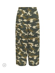 PixieGirl Petite Green Twill Camo Cargo Trousers - Image 5 of 6