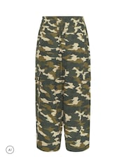 PixieGirl Petite Green Twill Camo Cargo Trousers - Image 6 of 6