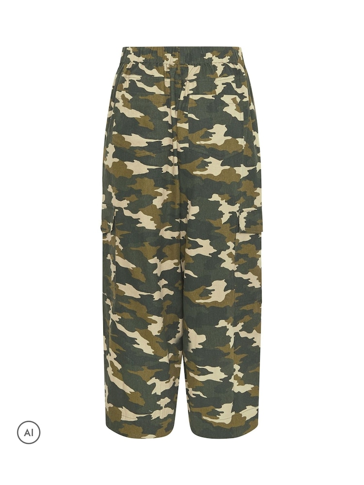 PixieGirl Petite Green Twill Camo Cargo Trousers - Image 6 of 6 PixieGirl Petite Green Twill Camo Cargo Trousers - Image 6 of 6
