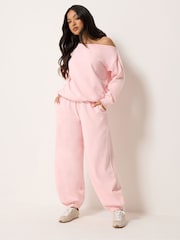 PixieGirl Petite Pink Off Shoulder Sweatshirt - Image 2 of 6