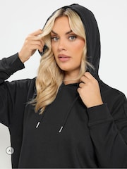Yours Curve Black Drawstring Hoodie - Image 4 of 6