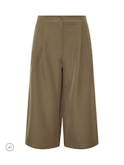 PixieGirl Petite Brown Wide Leg Culottes - Image 6 of 7