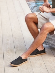 Black Textured Espadrilles - Image 1 of 6
