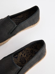 Black Textured Espadrilles - Image 5 of 6