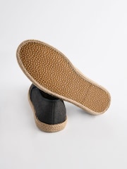 Black Textured Espadrilles - Image 6 of 6