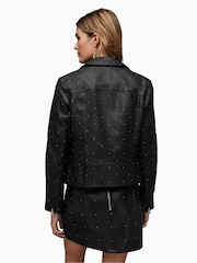 AllSaints Dalby Pinstud Biker Jacket - Image 2 of 6